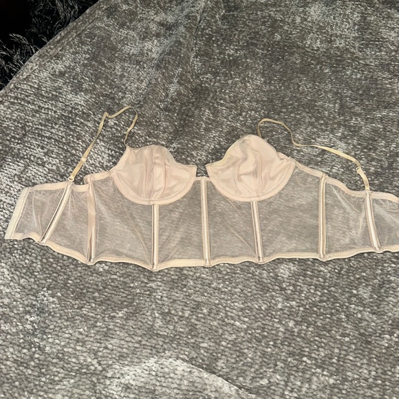 Olivaceous Other - Olivaceous Sheer Cream Bustier